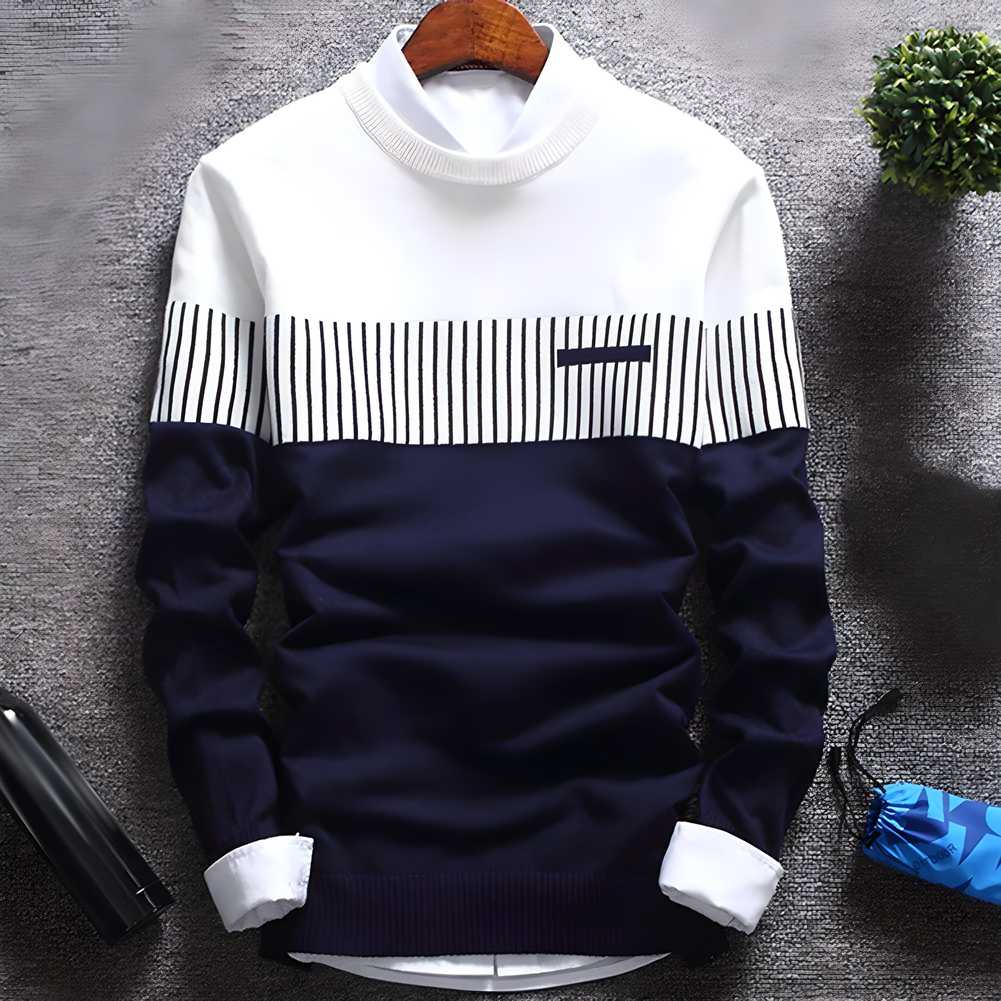 Cotton Blend Color Block Full Sleeves T-Shirts 3