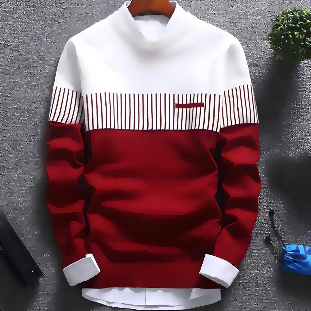 Cotton Color Block Full Sleeves Mens T-Shirt 2